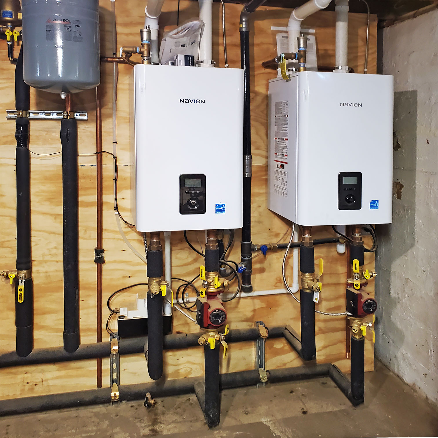 Navien water heaters installed by Goff.